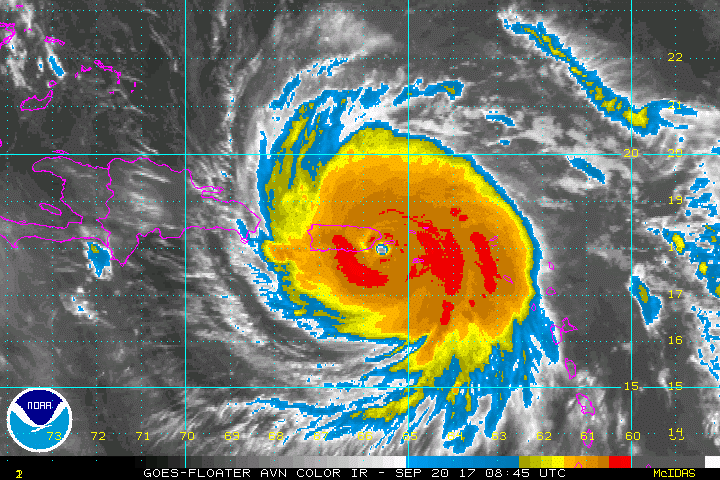 Hurricane Maria image from NOAA